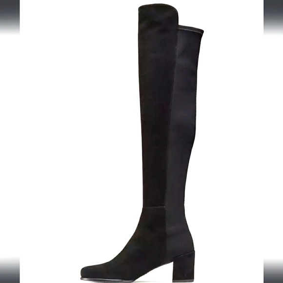 Stuart Weitzman Navy Over The Knee Boots. Size 9 - Floor Model! - Picture 7 of 7